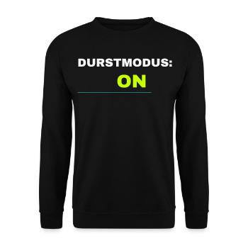 Durstmodus ON Frühlingsfest 2026 – Bier Festival - Unisex Pullover - Schwarz - Vorne - Alina (178cm) & Michal (187cm)