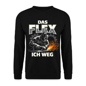 Welder Flex Grinder Funny Gift - Unisex Sweatshirt - black - Front - Alina (178cm) & Michal (187cm)