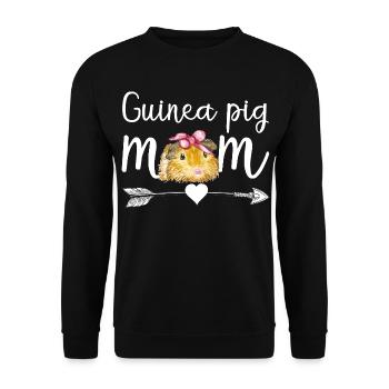Meerschweinchen-Mama süßes Haustier-Liebhaber-Shirt - Unisex Pullover - Schwarz - Vorne - Alina (178cm) & Michal (187cm)