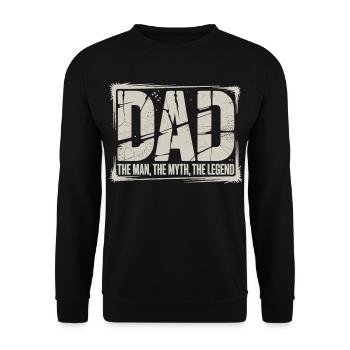 Papa L’Homme Le Mythe La Légende Chemise - Sweat-shirt Unisexe - noir - Devant - Alina (178cm) & Michal (187cm)
