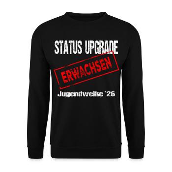 Jugendweihe - Jugendweihe 2026 - Unisex Pullover - Schwarz - Vorne - Alina (178cm) & Michal (187cm)