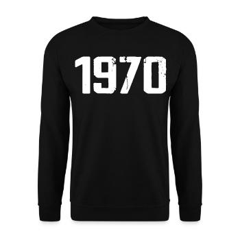 1970 - Sweat-shirt Unisexe - noir - Devant - Alina (178cm) & Michal (187cm)