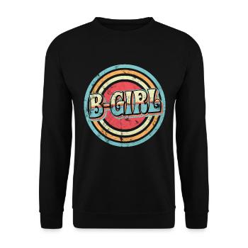 b-Girl Breakdance Girl - Unisex Pullover - Schwarz - Vorne - Alina (178cm) & Michal (187cm)