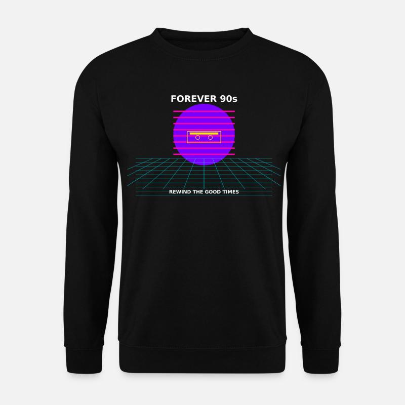 nostalgia_90s_tshirt_design - Unisex Sweatshirt - black