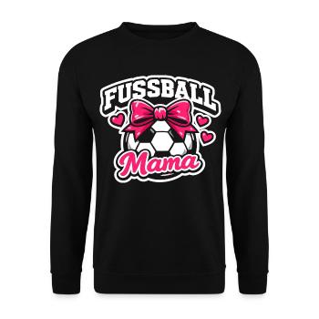 Fußball Mama Stolze Mutter Geschenk - Unisex Pullover - Schwarz - Vorne - Alina (178cm) & Michal (187cm)