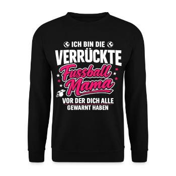 La Maman Folle du Foot - Sweat-shirt Unisexe - noir - Devant - Alina (178cm) & Michal (187cm)