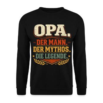 Cadeau de la légende du mythe de grand-père Man - Sweat-shirt Unisexe - noir - Devant - Alina (178cm) & Michal (187cm)