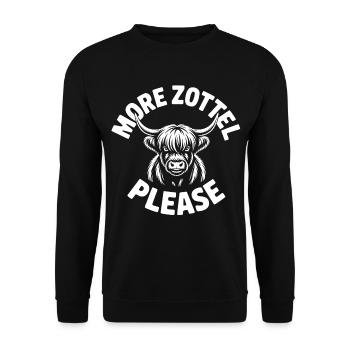 Highland Cow / Highland Beef – I Love Highlands - Unisex Sweatshirt - black - Front - Alina (178cm) & Michal (187cm)