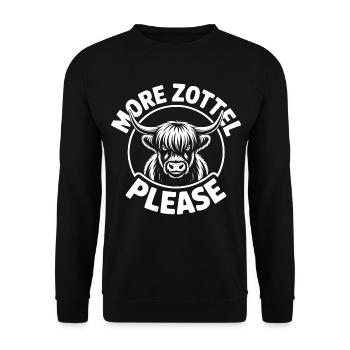 Highland Cow / Highland Beef – I Love Highlands - Unisex Sweatshirt - black - Front - Alina (178cm) & Michal (187cm)