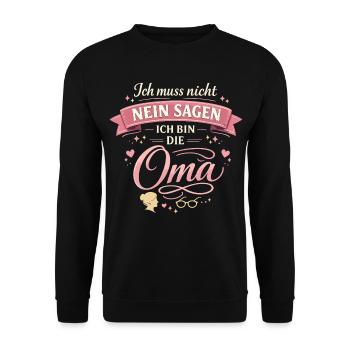 Grand-mère, je n’ai pas besoin de dire non - Sweat-shirt Unisexe - noir - Devant - Alina (178cm) & Michal (187cm)
