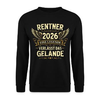 Pension Gift Man Retraite retraite 2026 Drôle - Sweat-shirt Unisexe - noir - Devant - Alina (178cm) & Michal (187cm)