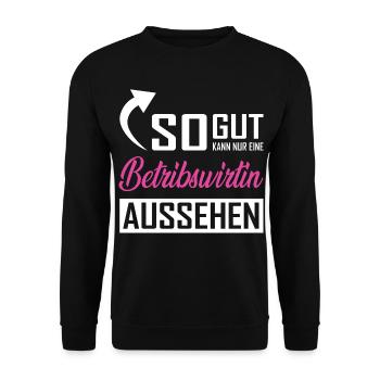 Only a business economist can look so good - Unisex Sweatshirt - black - Front - Alina (178cm) & Michal (187cm)