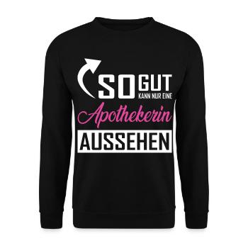 Seul un pharmacien peut avoir une telle apparence - Sweat-shirt Unisexe - noir - Devant - Alina (178cm) & Michal (187cm)