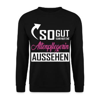 Seule une infirmière gériatrique peut avoir une telle allure - Sweat-shirt Unisexe - noir - Devant - Alina (178cm) & Michal (187cm)