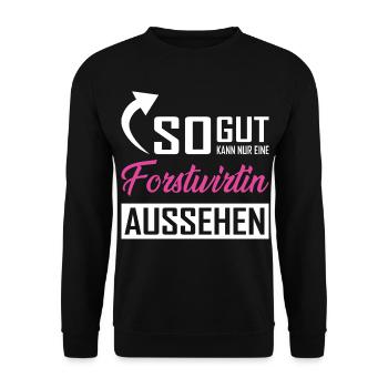 Seul un forestier peut être aussi beau - Sweat-shirt Unisexe - noir - Devant - Alina (178cm) & Michal (187cm)