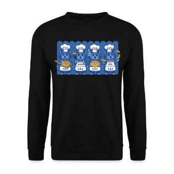 Pot de levain pâtissier Baker Pain Levain - Sweat-shirt Unisexe - noir - Devant - Alina (178cm) & Michal (187cm)