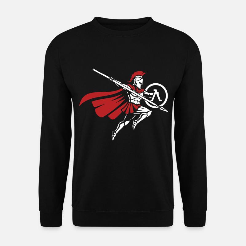 Spartan Spear Jump Maskottchen Spartan Strike - Unisex Pullover - Schwarz