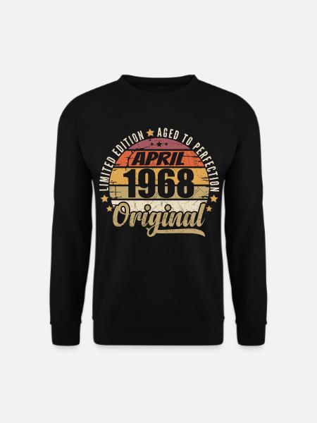 April 1968 Birthday Gift - Unisex Sweatshirt - black