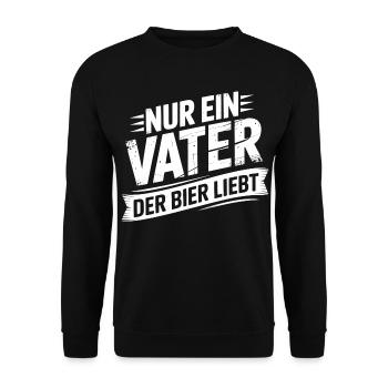 Juste un papa qui adore le t-shirt de la bière - Fête des pères - Sweat-shirt Unisexe - noir - Devant - Alina (178cm) & Michal (187cm)