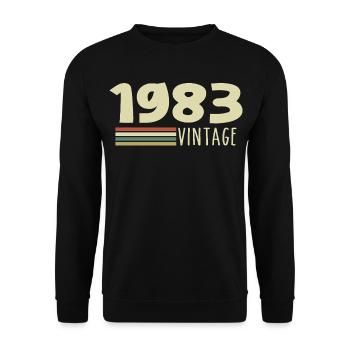 1983-Anniversary-1983-retro-1983 - Unisex Sweatshirt - black - Front - Alina (178cm) & Michal (187cm)
