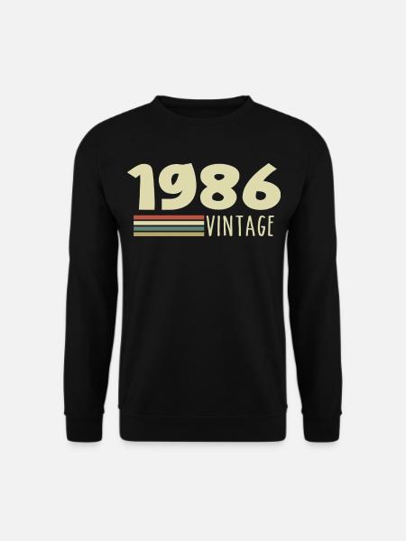 1986-Anniversary-1986-retro-1986 - Unisex Sweatshirt - black