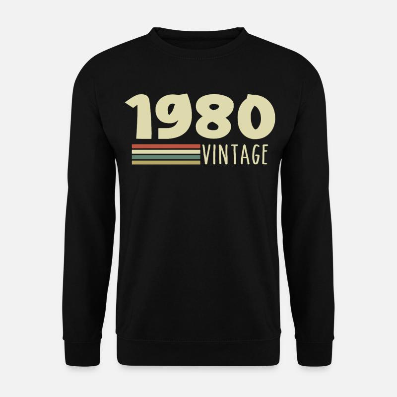1980-Jubiläum-1980-Retro-1980 - Unisex Pullover - Schwarz
