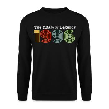 Millésime 1996 - Sweat-shirt Unisexe - noir - Devant - Alina (178cm) & Michal (187cm)
