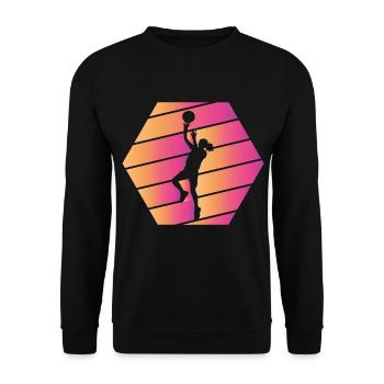 Basketball player - Unisex Sweatshirt - black - Front - Alina (178cm) & Michal (187cm)