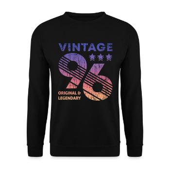 Vintage 1996 - Unisex Pullover - Schwarz - Vorne - Alina (178cm) & Michal (187cm)