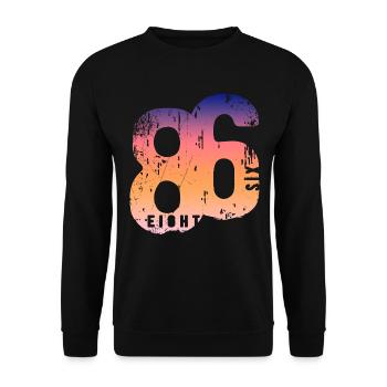 86 Eight Six 1986 - Unisex Sweatshirt - black - Front - Alina (178cm) & Michal (187cm)