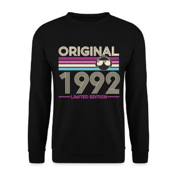 Original 1992 Édition Limitée Retro - Sweat-shirt Unisexe - noir - Devant - Alina (178cm) & Michal (187cm)