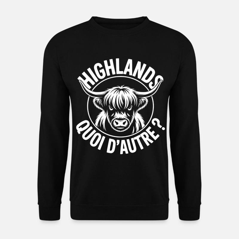 Highland Cow What Else - Unisex Sweatshirt - black