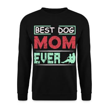 Meilleur t-shirt drôle de maman de chien de tous les temps - Sweat-shirt Unisexe - noir - Devant - Alina (178cm) & Michal (187cm)