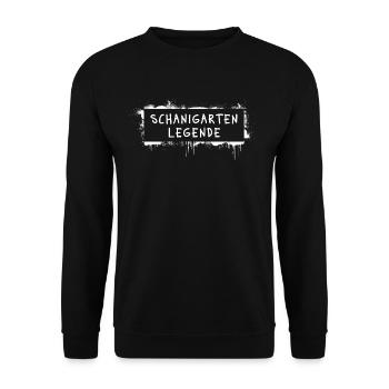 Schanigarten-Legende – Wiener Schanigartenheld - Unisex Pullover - Schwarz - Vorne - Alina (178cm) & Michal (187cm)