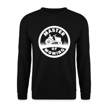 Maître de la tonte à tracteur à pelouse - Sweat-shirt Unisexe - noir - Devant - Alina (178cm) & Michal (187cm)