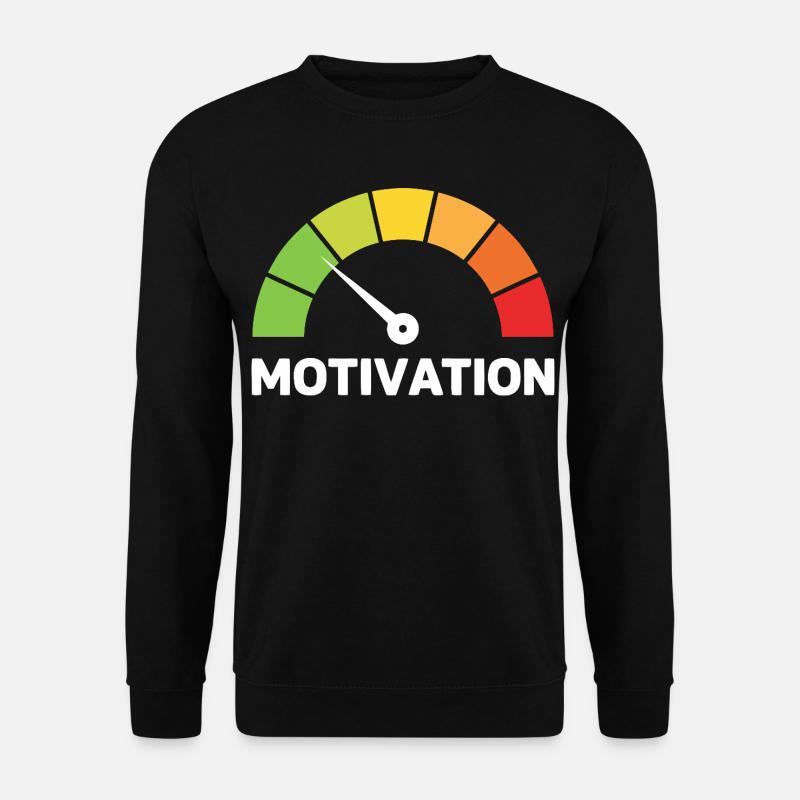 Motivation Anzeige Lustig Akku - Unisex Pullover - Schwarz