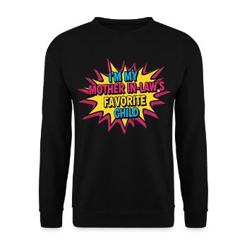 Enfant préféré belle-mère Pop Art - Sweat-shirt Unisexe - noir - Devant - Alina (178cm) & Michal (187cm)