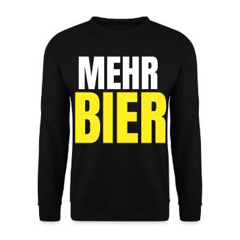 Mehr Bier Frühlingsfest 2026 – Lustiges Bier Fest - Unisex Pullover - Schwarz - Vorne - Alina (178cm) & Michal (187cm)