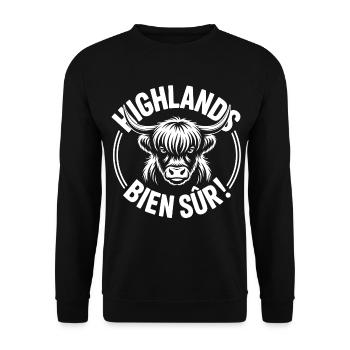 Highlands Bien Sûr - Unisex Pullover - Schwarz - Vorne - Alina (178cm) & Michal (187cm)