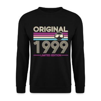 Original 1999 Limited Edition Retro - Unisex Sweatshirt - black - Front - Alina (178cm) & Michal (187cm)