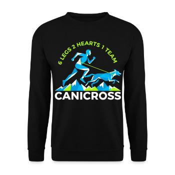 Équipe Canicross 6 jambes - Sweat-shirt Unisexe - noir - Devant - Alina (178cm) & Michal (187cm)