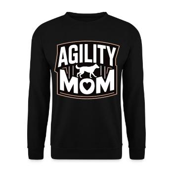 Agility Mom – Dog Sport Dogs Mom - Unisex Sweatshirt - black - Front - Alina (178cm) & Michal (187cm)