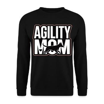 Maman Agility – Maman des Chiens de sport canin - Sweat-shirt Unisexe - noir - Devant - Alina (178cm) & Michal (187cm)