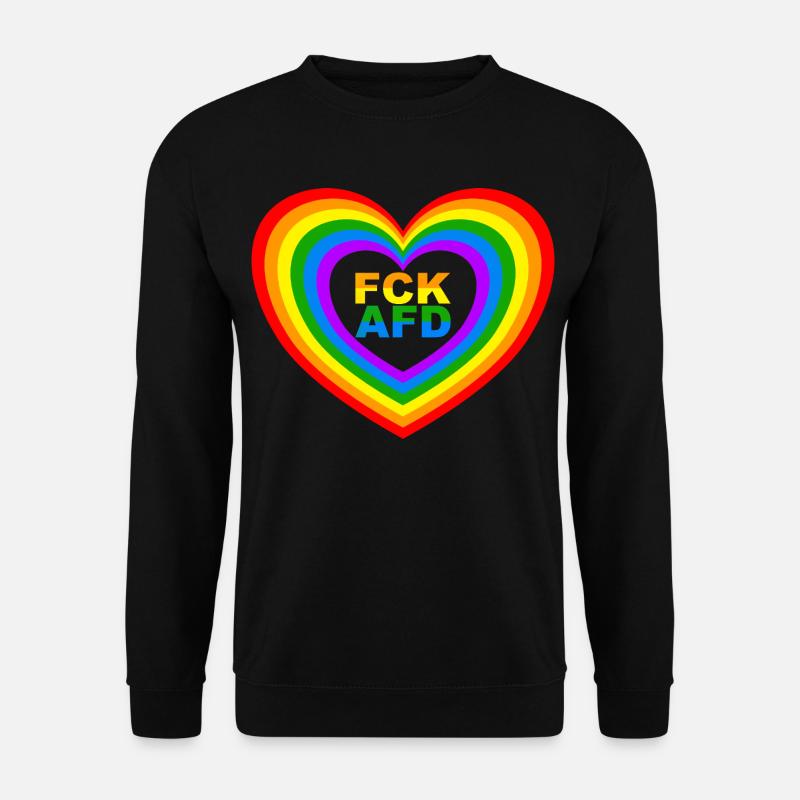 FCK AFD Herz - Unisex Pullover - Schwarz