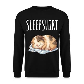 Chemise de nuit cochon d’Inde Cobaye Cobaye - Sweat-shirt Unisexe - noir - Devant - Alina (178cm) & Michal (187cm)