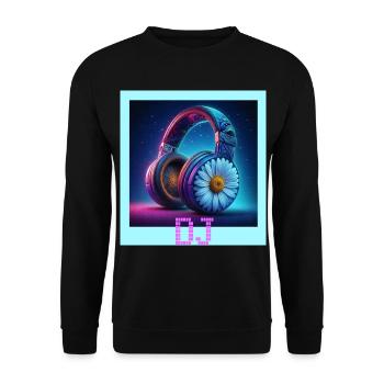 Disc jockey - Unisex Sweatshirt - black - Front - Alina (178cm) & Michal (187cm)
