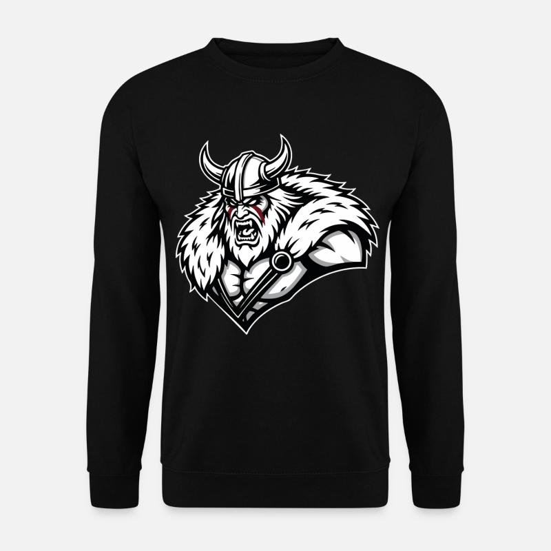 Viking Berserker Fury War Paint Maskottchen - Unisex Pullover - Schwarz