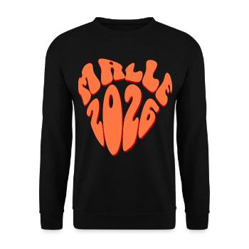 Malle 2026 - Unisex Sweatshirt - black - Front - Alina (178cm) & Michal (187cm)