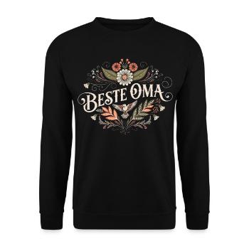 Best Grandma Gift Idea for Grandma Birthday Pillow - Unisex Sweatshirt - black - Front - Alina (178cm) & Michal (187cm)