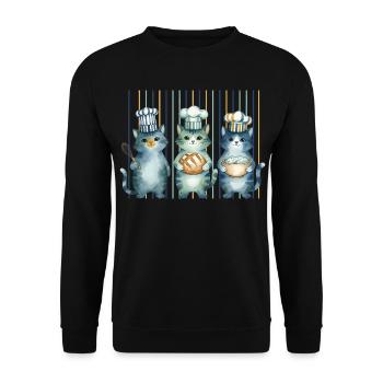 sourdough Bread Baking Baker Sourdough Starter Era - Unisex Pullover - Schwarz - Vorne - Alina (178cm) & Michal (187cm)